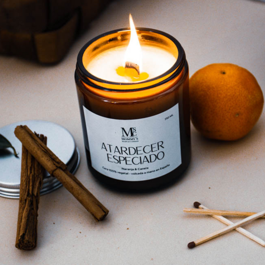 Vela Aromática Atardecer Especiado - Naranja/Canela