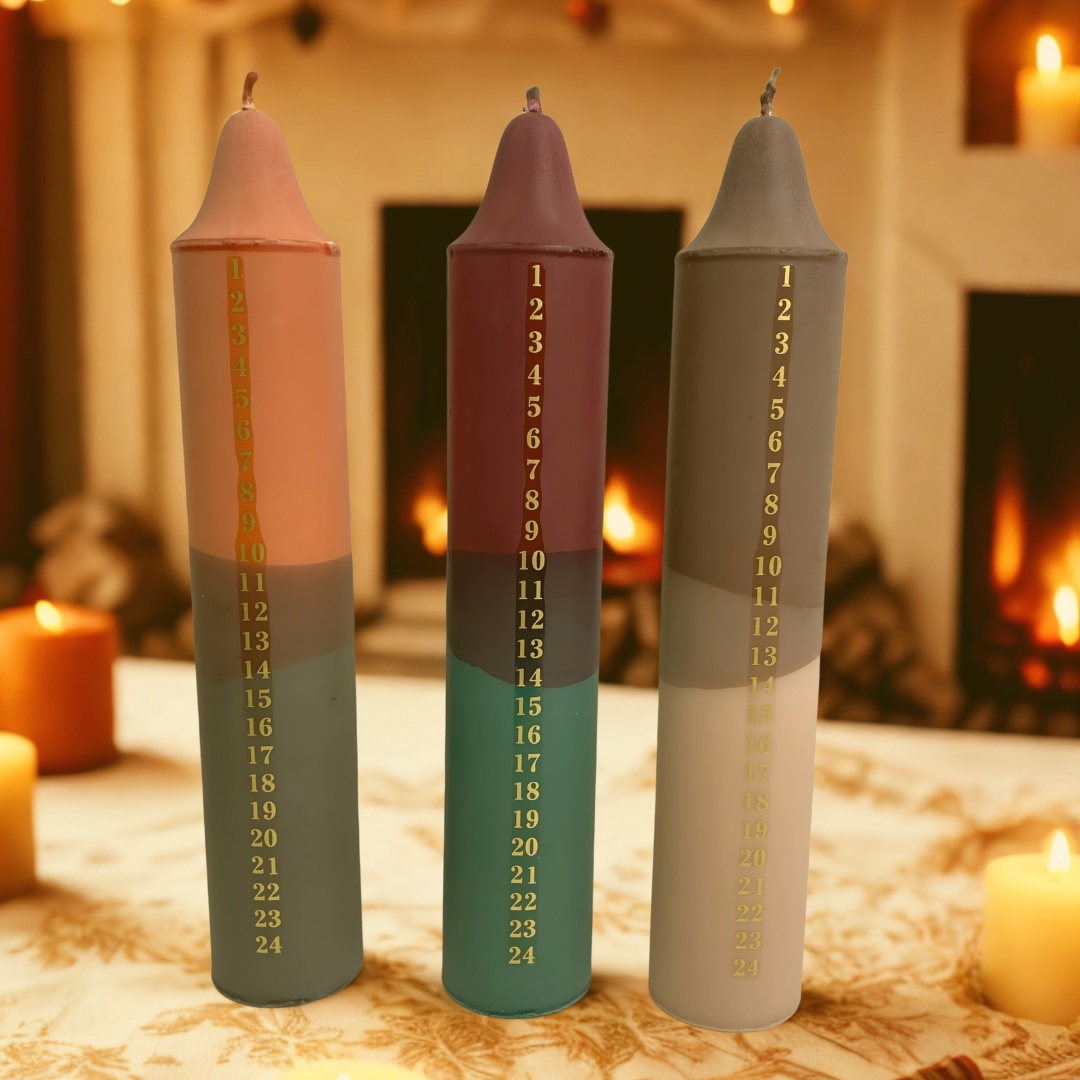 Vela Navideña con Calendario de Adviento - Ritual de Luz
