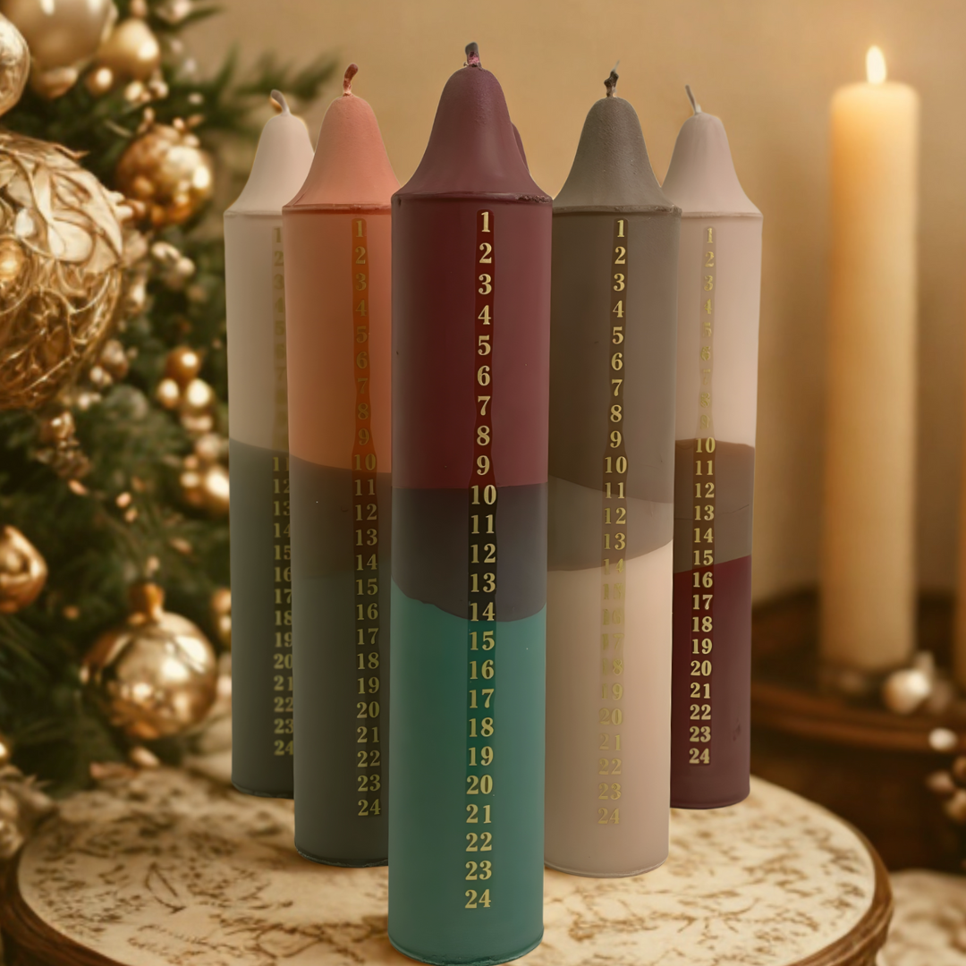 Vela Navideña con Calendario de Adviento - Ritual de Luz