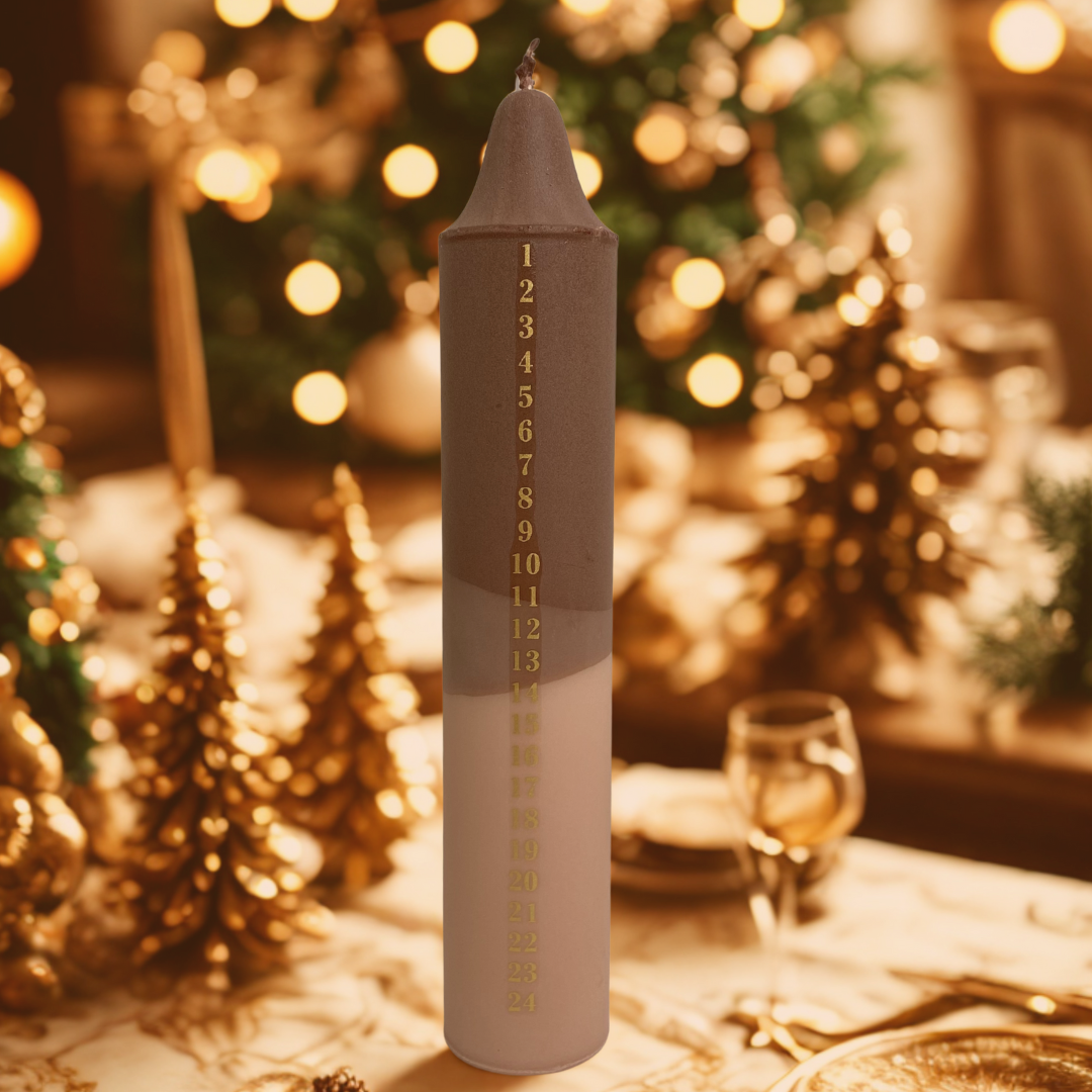 Vela Navideña con Calendario de Adviento - Ritual de Luz
