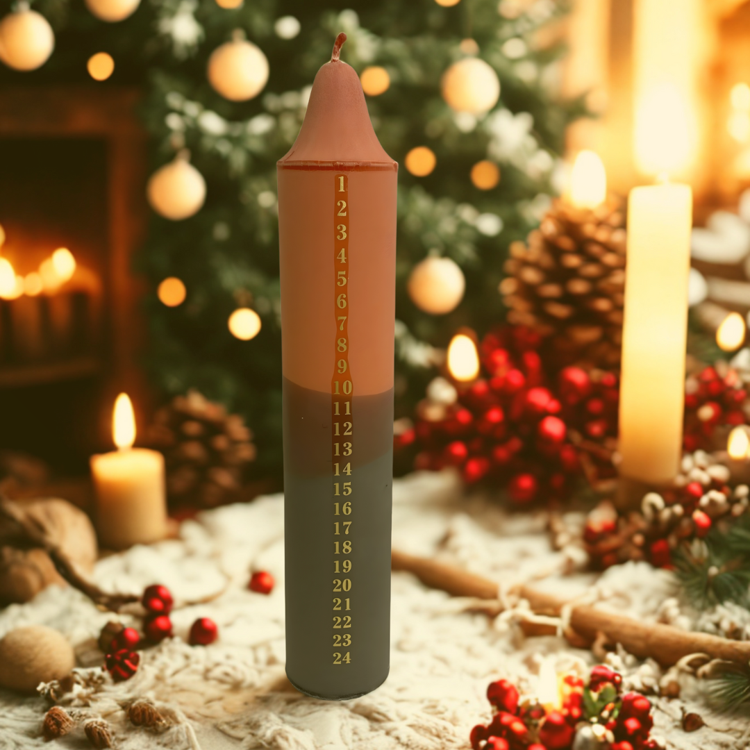 Vela Navideña con Calendario de Adviento - Ritual de Luz
